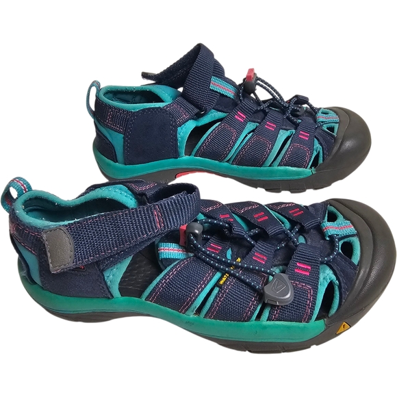 Keen Blue Green Outdoor Hiking Beach Pool Gorp Adventure Sandals Size 3 - Picture 10 of 12